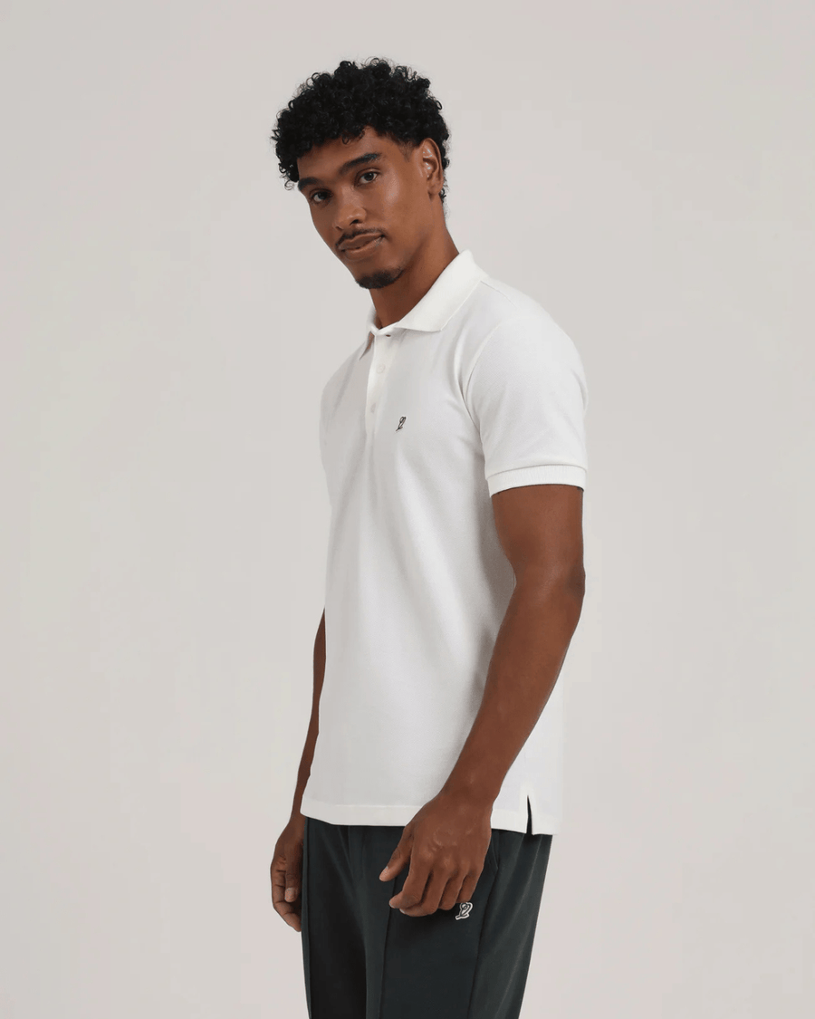 Vista traseira Polo Slyce Classics Piquet Off White