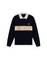 Polo Slyce Tricot Manga Longa Slyce X Mulli Navy Azul Marinho