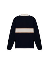 Polo Slyce Tricot Manga Longa Slyce X Mulli Navy Azul Marinho