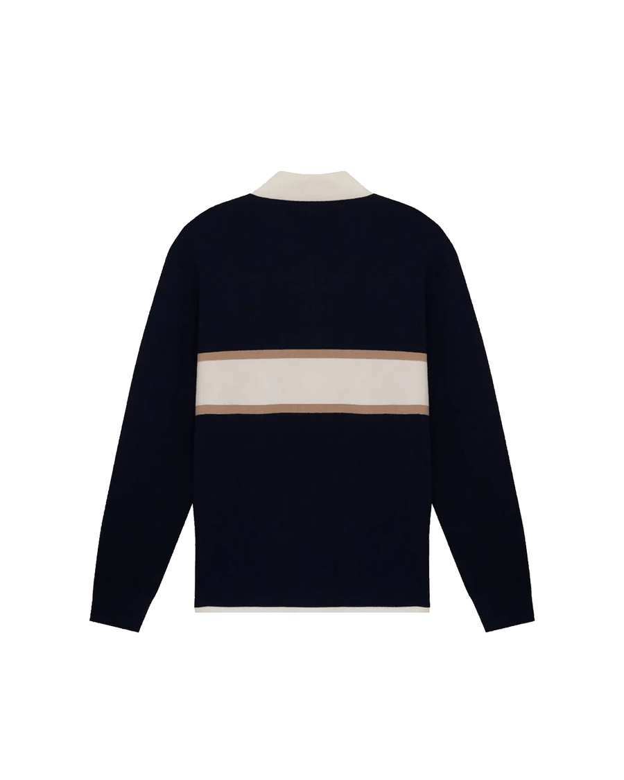 Polo Slyce Tricot Manga Longa Slyce X Mulli Navy Azul Marinho