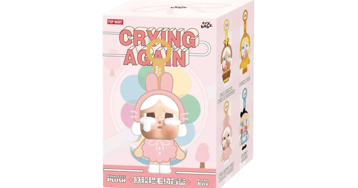 Pop Mart CryBaby Crying Again Series Vinyl Face Plush Single Blind
