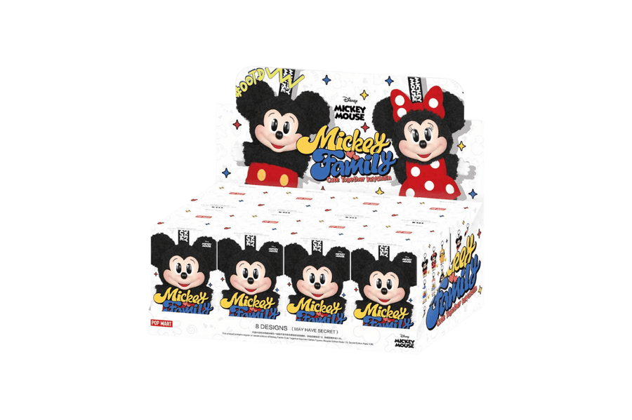 Pop Mart Disney Mickey Family Together Series Plush Keychain Sealed Case (8 Blind Box) Lacrado original na LK Sneakers