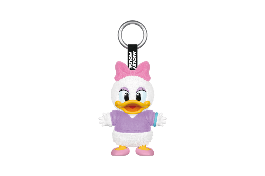 Vista na caixa Pop Mart Disney Mickey Family Together Series Plush Keychain Single Blind Box Lacrada