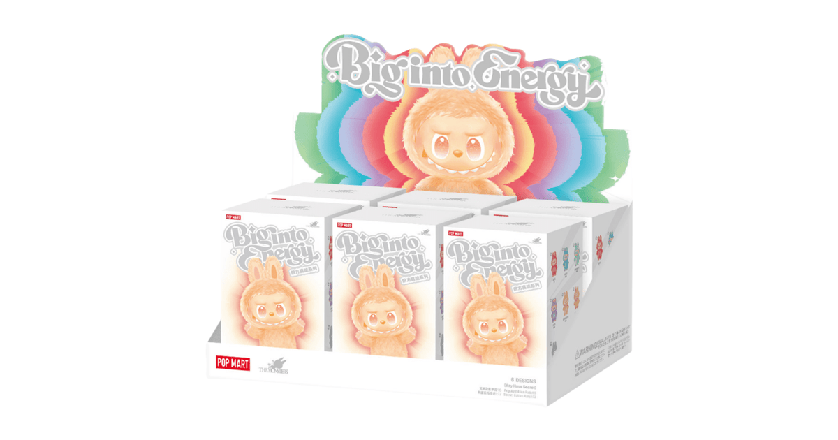【新品未開封】POP MART LABUBU THE MONSTERS 6個入 Pop Mart Labubu The Monsters Big into Energy Series Vinyl Plush