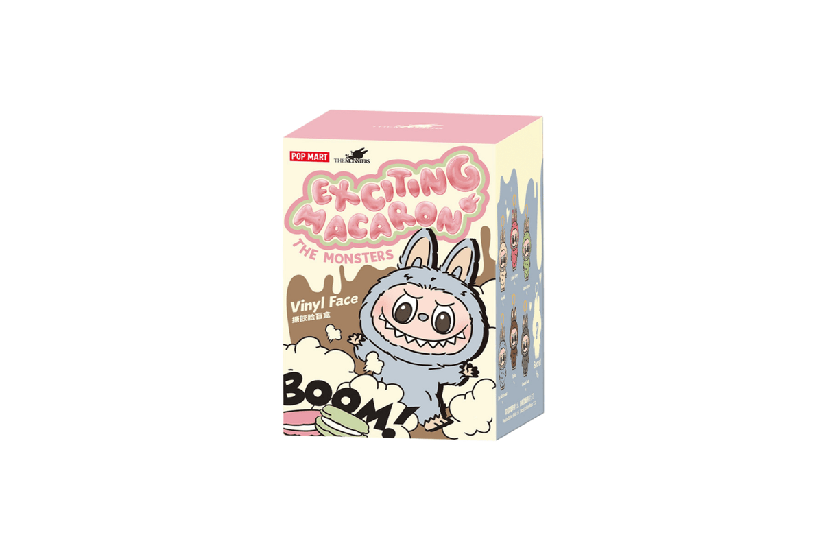 Pop Mart Labubu The Monsters Tasty Macarons Vinyl Plush Pingente [Blind Box Lacrada]