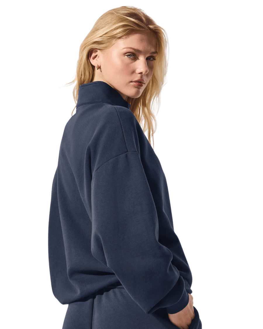 Pullover Alo Yoga Accolade 1/4 Zip Navy Azul Marinho por R$ 1.549