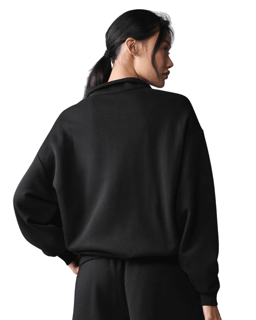 Vista lateral Pullover Alo Yoga Accolade 1/4 Zip Preto