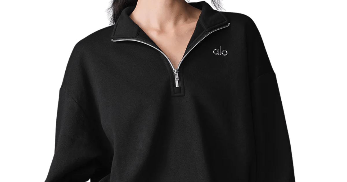 Pullover Alo Yoga Accolade 1/4 Zip Preto - LK