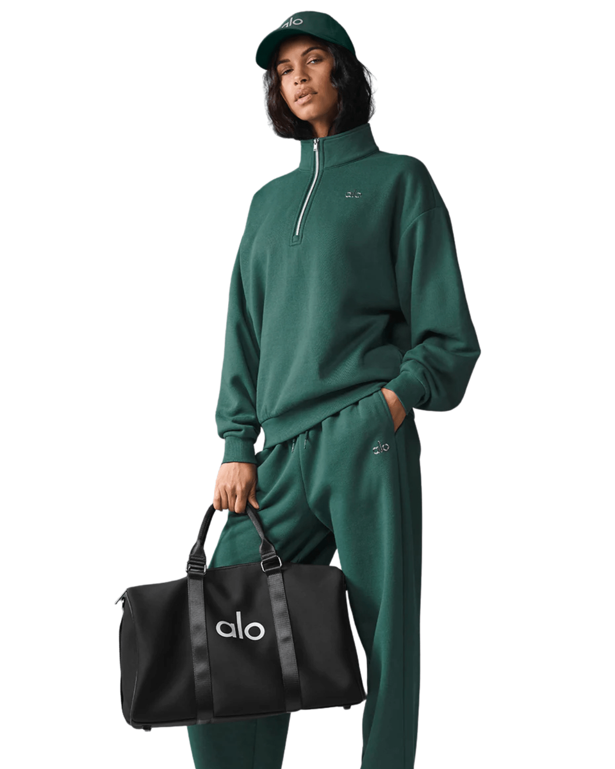 Pullover Alo Yoga Accolade 1/4 Zip Winter Ivy Verde - Alo Yoga - u3040rg_03 - 1