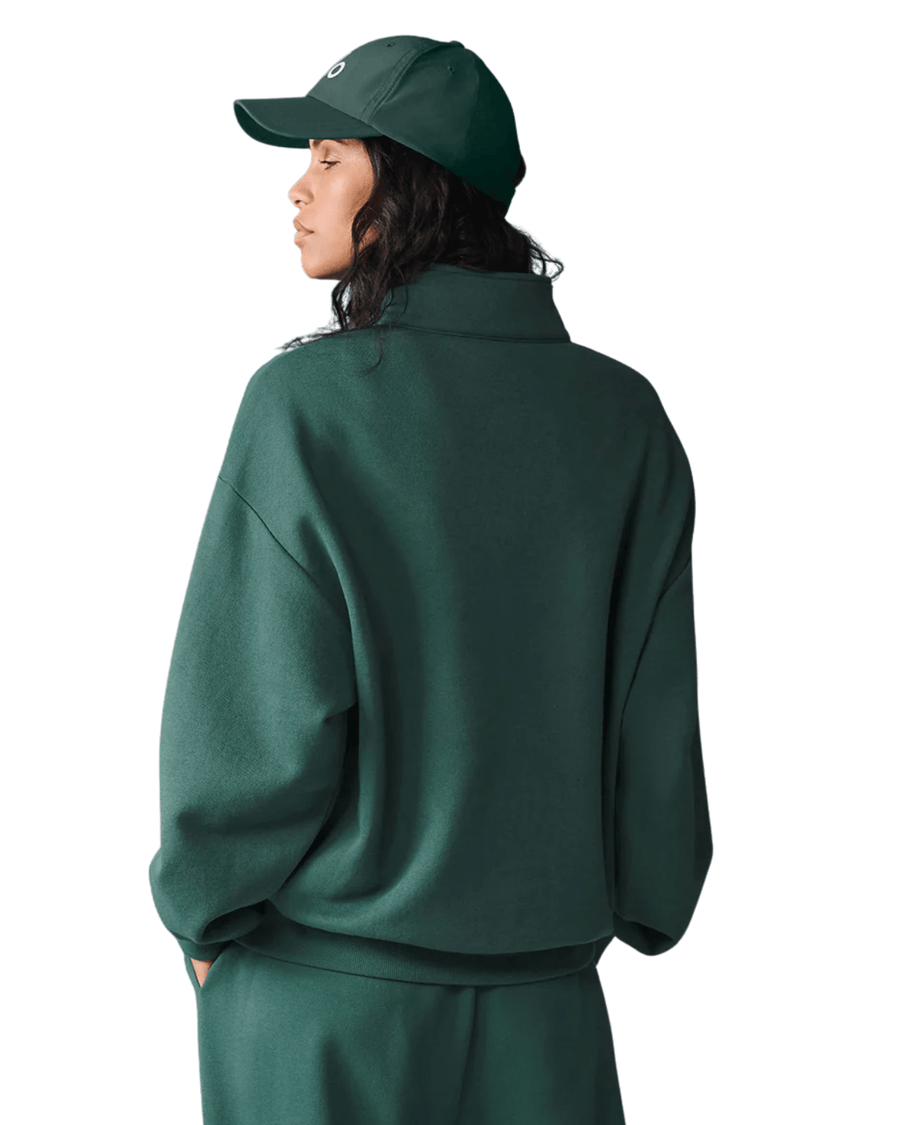 Pullover Alo Yoga Accolade 1/4 Zip Winter Ivy Verde por R$ 1.549