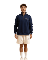 Pulôver Slyce Frenchterry Zipper Azul Marinho em azul marinho original na LK Sneakers