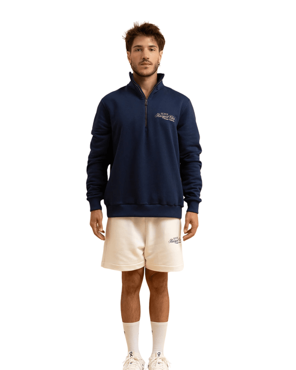 Pulôver Slyce Frenchterry Zipper Azul Marinho em azul marinho original na LK Sneakers