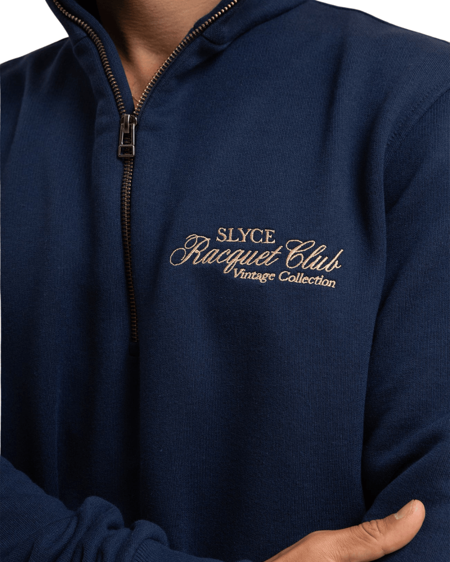 Vista traseira Pulôver Slyce Frenchterry Zipper Azul Marinho