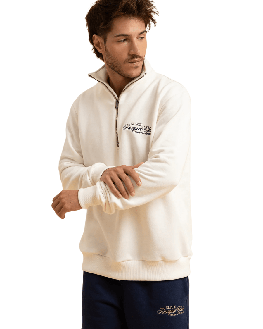 Vista superior Pulôver Slyce Frenchterry Zipper Off White