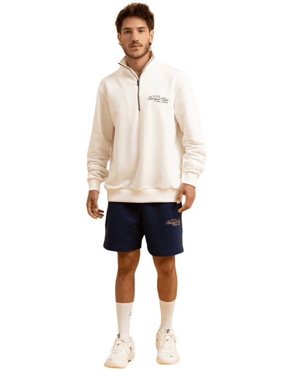 Pulôver Slyce Frenchterry Zipper Off White em white original na LK Sneakers