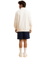 Vista lateral Pulôver Slyce Frenchterry Zipper Off White
