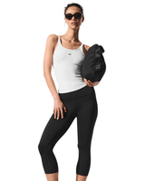 Vista lateral Regata Alo Yoga Ribbed Prosper Branco