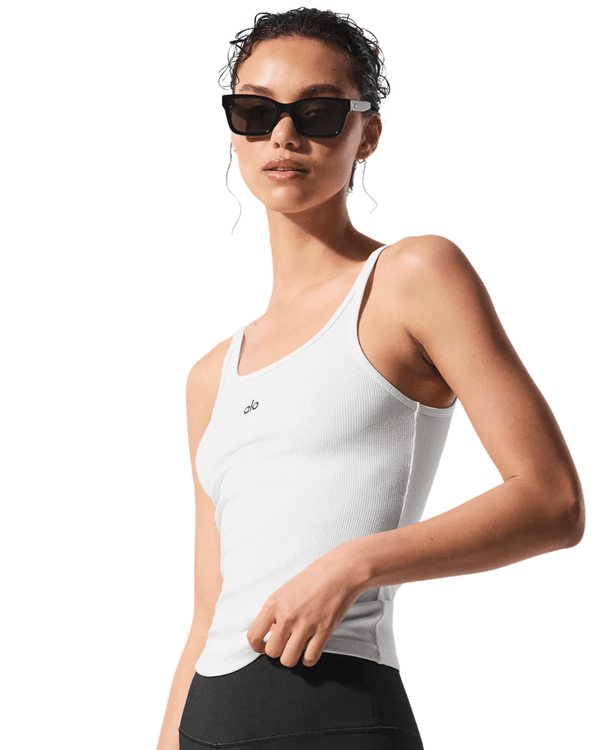 Regata Alo Yoga Ribbed Prosper Branco - Alo Yoga - w2799r_01 - 1