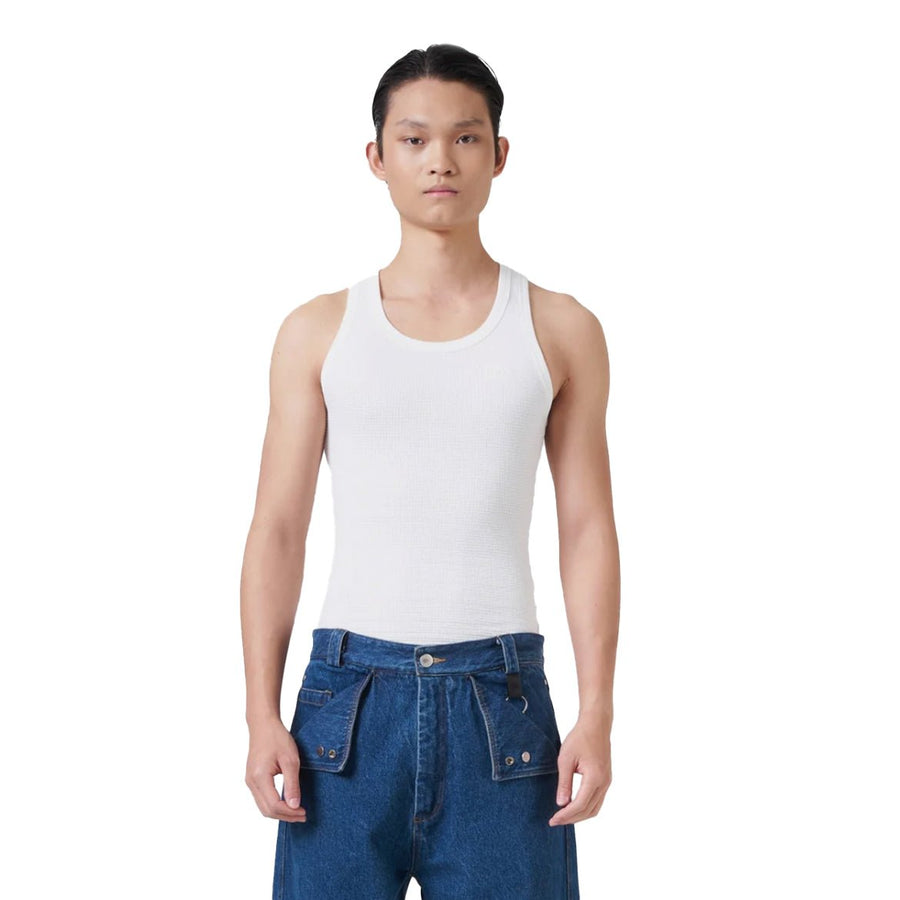 Vista lateral Regata Pace Waffle Knit Off White