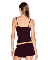 Vista traseira Regata Skims Cotton Cami Currant Bordô