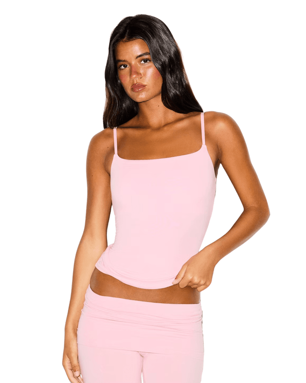 Regata Skims Cotton Cami Halite Rosa em rosa original na LK Sneakers