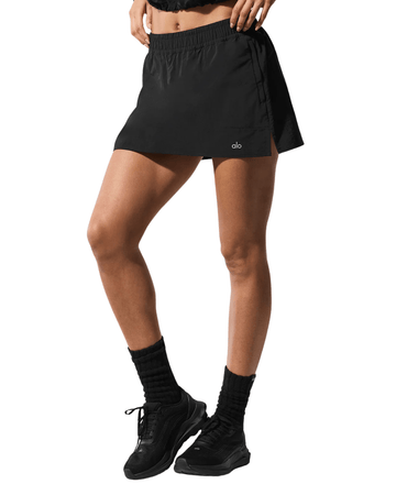 Saia Alo Yoga Alumni Tennis Preto - Alo Yoga - W6480R_00 - 1