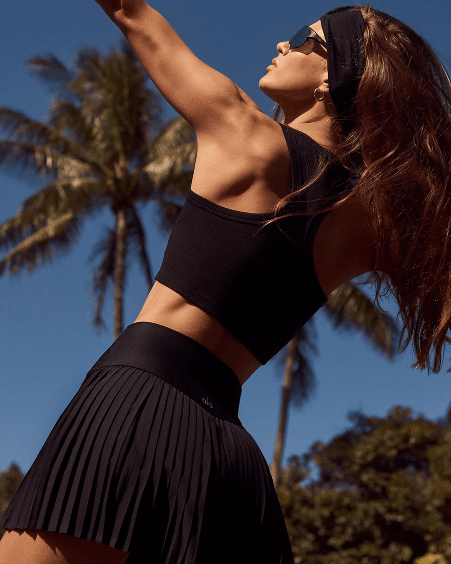 Saia Alo Yoga Grand Slam Tennis Preto por R$ 1.049,99 em até 10x