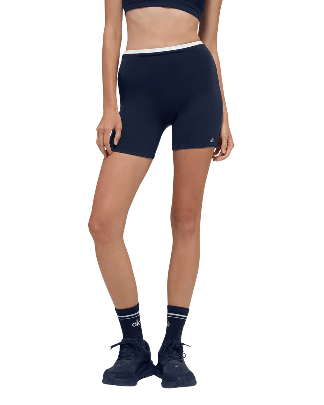 Short Alo Yoga 5" Airbrush Double Up Azul Marinho - Alo Yoga - w6525r_01 - 1