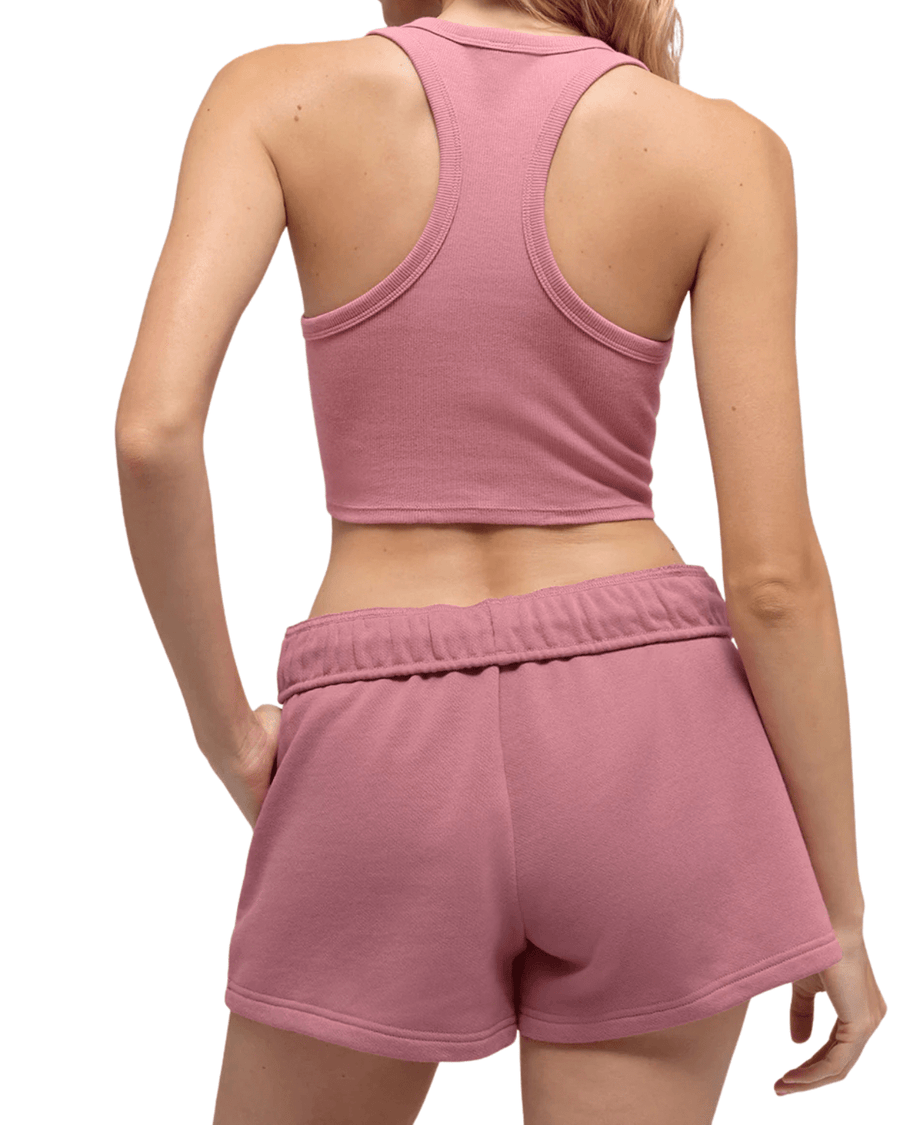 Vista superior Short Alo Yoga Accolade Pink Wild Rose Rosa