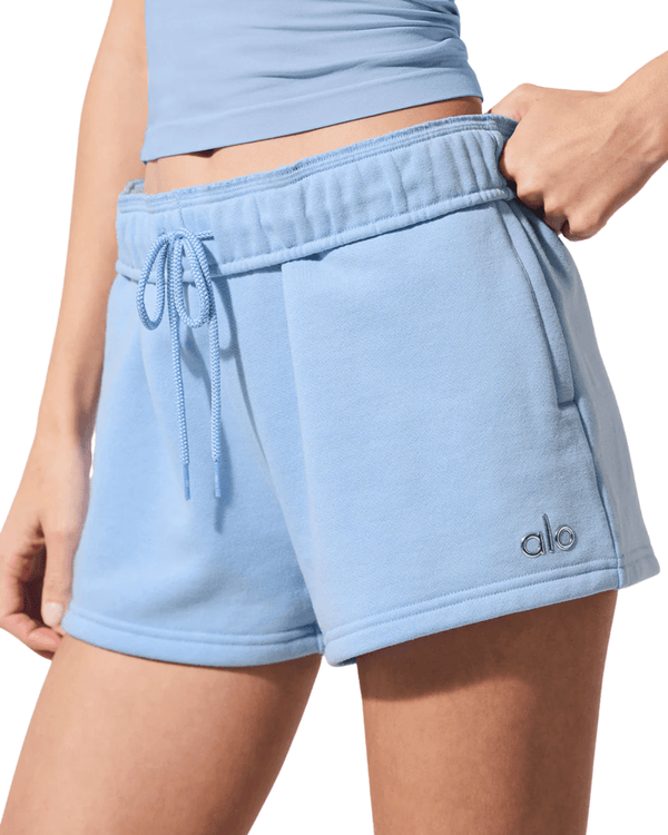 Short Alo Yoga Accolade Seashell Blue Azul em azul original na LK Sneakers