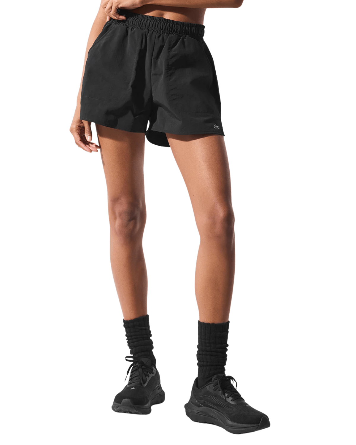 Short Alo Yoga Alumni Preto