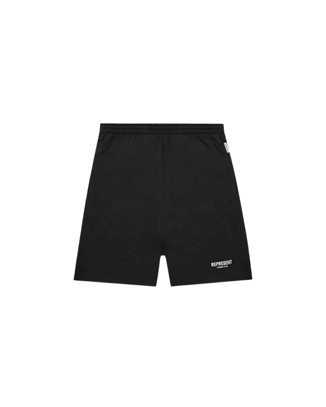 Shorts Represent Clo Owners Club em preto fosco, com logo branco.