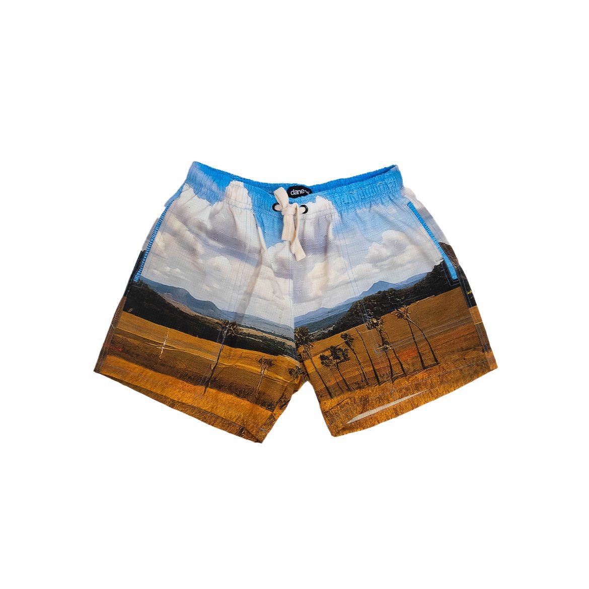 Shorts Tactel Dane - se Cerrado Estampado Azul - Dane - se - 5704 - 1