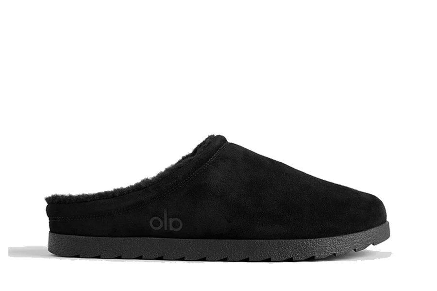 Slipper Alo Yoga Recovery Black Preto em preto original na LK Sneakers