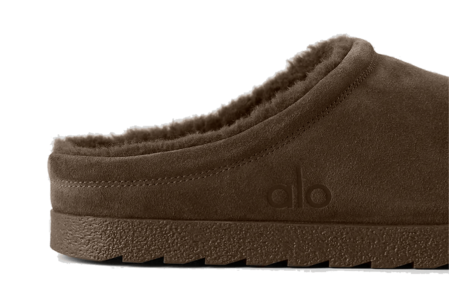 Vista superior Slipper Alo Yoga Recovery Espresso Marrom