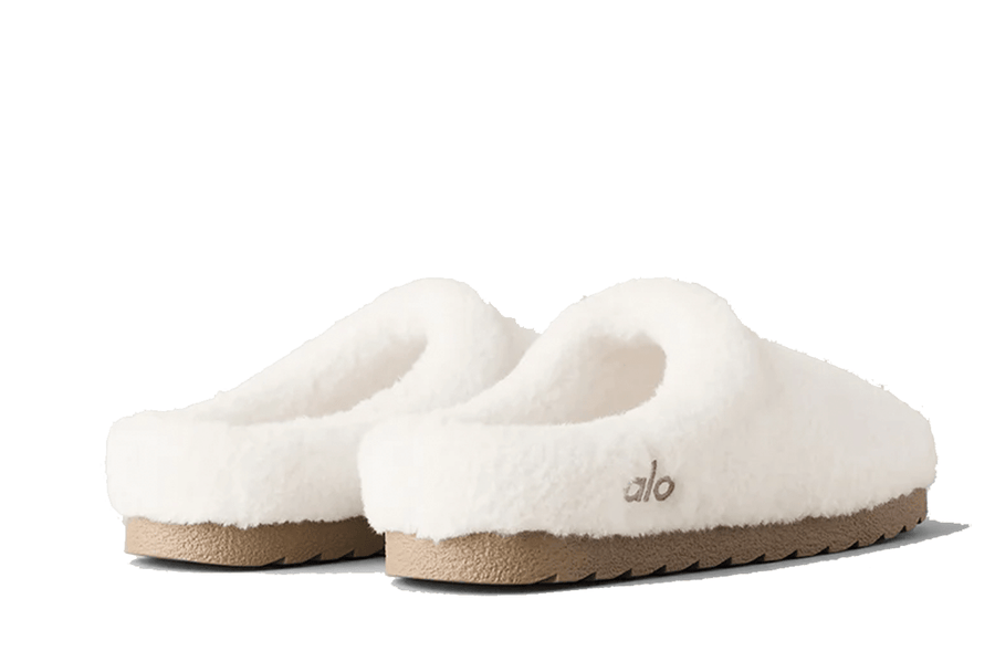Vista traseira Slipper Alo Yoga Recovery Ivory Off White