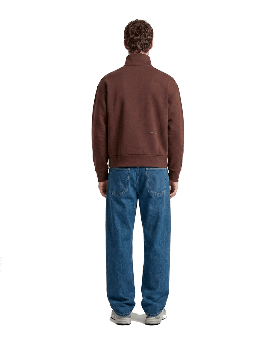 Suéter Saint Studio Moletom Quarter Zip Marrom