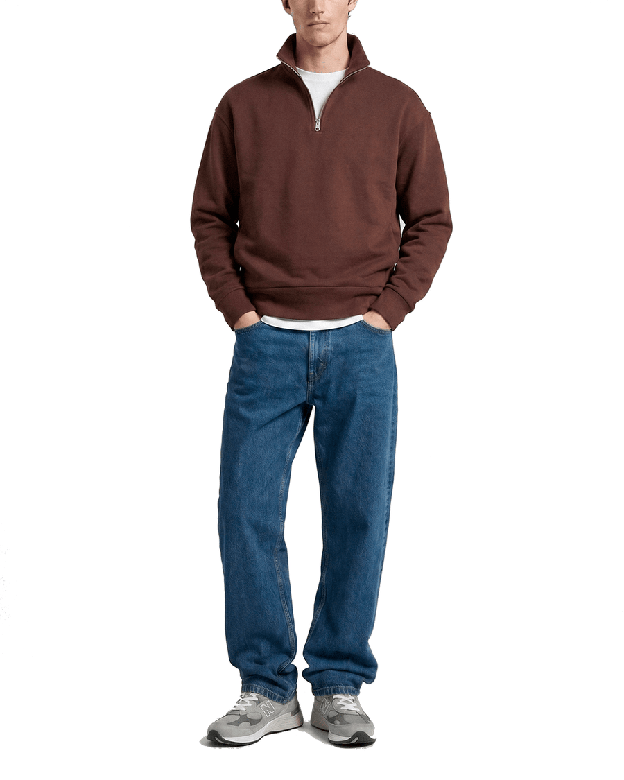 Suéter Saint Studio Moletom Quarter Zip Marrom