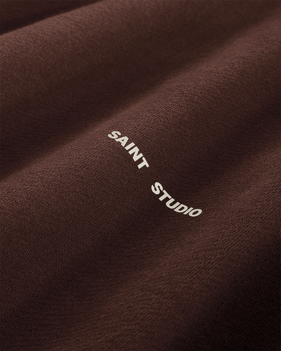 Suéter Saint Studio Moletom Quarter Zip Marrom