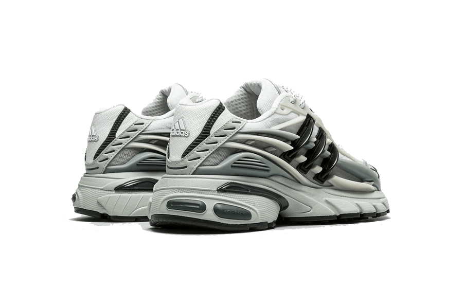 Vista traseira do Adidas Adidas Adistar Jellyfish Pharrell Williams Solid Grey Black mostrando calcanheira e detalhes do solado