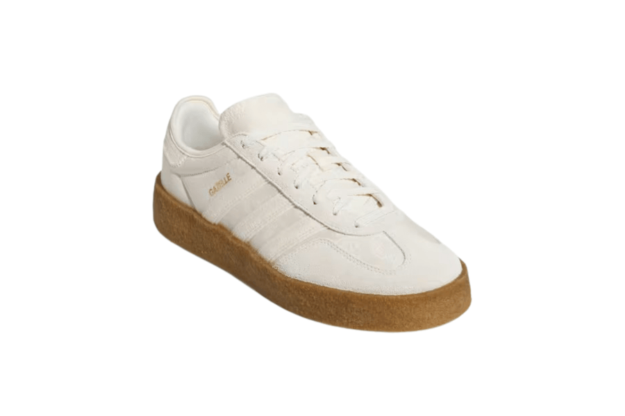 Vista frontal do Adidas Adidas Gazelle Clot by Edison Chen mostrando biqueira e costuras