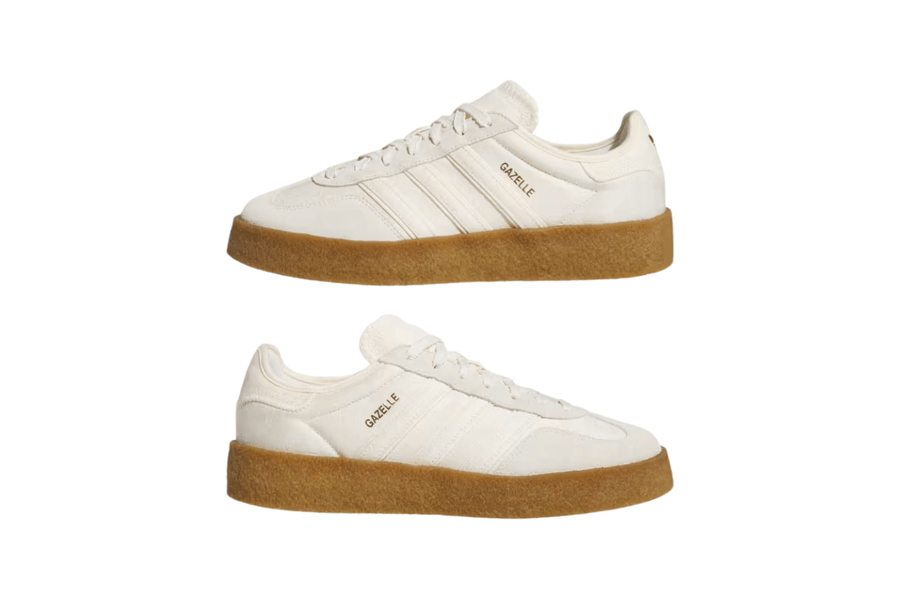 Vista em detalhe do Adidas Adidas Gazelle Clot by Edison Chen mostrando textura do material e acabamento