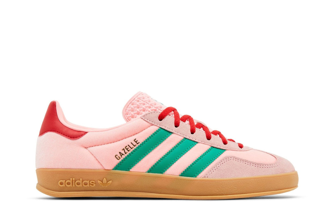 Tênis adidas Gazelle Indoor Court Green Glow Pink Gum Rosa - Adidas - JI2713