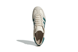 Vista lateral do Adidas Adidas Gazelle Indoor Cream White Preloved Teal mostrando design do cabedal e logo da marca