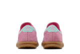 Vista superior do Adidas adidas Hamburg Bliss Pink Semi Flash Aqua mostrando abertura, lingueta e cadarços