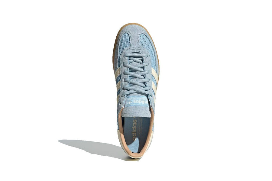 Vista na caixa do Adidas Adidas Handball Spezial Clear Sky White Warm Sandstone mostrando embalagem original da marca