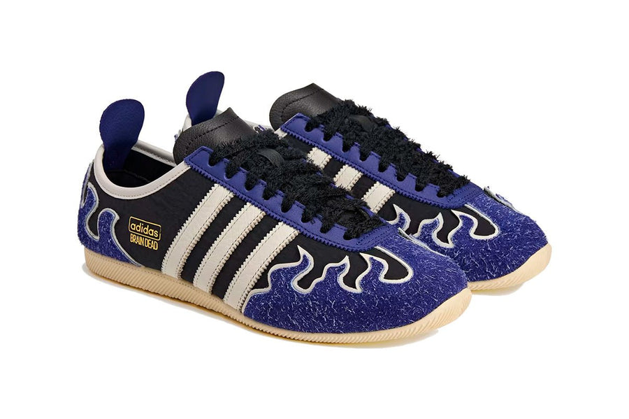 Vista traseira do Adidas Adidas Japan Brain Dead Black Warm Vanilla mostrando calcanheira e detalhes do solado
