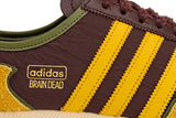 Vista do solado do Adidas Adidas Japan Brain Dead Brown Hazel Yellow mostrando padrão de tração e tecnologia de amortecimento
