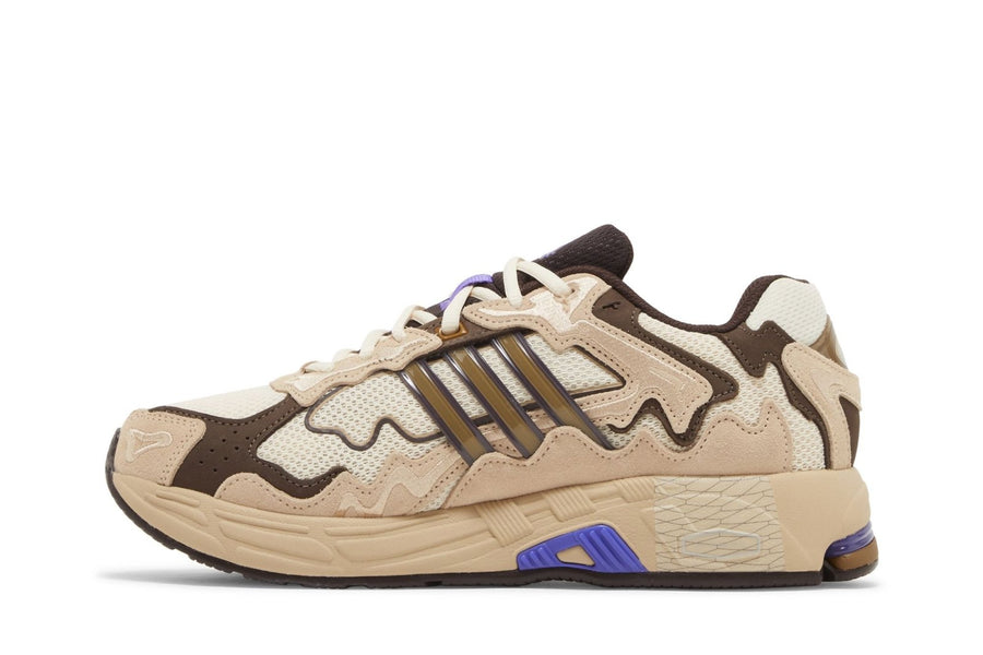 Vista lateral do Adidas Adidas Response CL Bad Bunny Bronze Strata mostrando design do cabedal e logo da marca