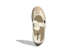 Vista na caixa do Adidas Adidas Samba Jane Cream Black Gum mostrando embalagem original da marca